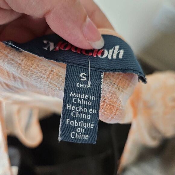 Modcloth Sheer Plaid Blouse - Picture 7 of 8